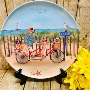 “Dogs on Bicycle” (Set of 4 Plates)
